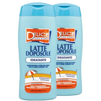 Delice Solaire Latte Doposole Idratante, da 250ml, Rinfrescante, Confezione da 2 Pezzi Delice Solaire Latte Doposole Idratante, da 250ml, Rinfrescante, Confezione da 2 Pezzi