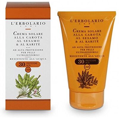 L'Erbolario Crema solare alla carota al sesamo e al karité SPF 30-125 ml L'Erbolario Crema solare alla carota al sesamo e al karité SPF 30-125 ml