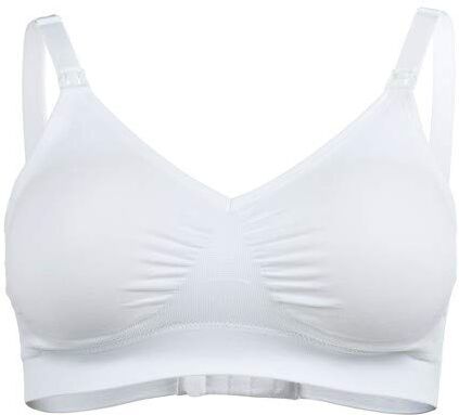 Medela Comfy, Reggiseno Gravidanza e Allattamento, con Fascia Super Elastica, Tessuto Leggero e Traspirante, si Adatta al Seno, Crea una Silhouette Gradevole, Taglia L, Bianco, M Donna