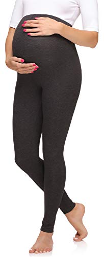 Merry Style Leggings Premaman Lunghi Donna MS10-297 (Melange Scuro, S)