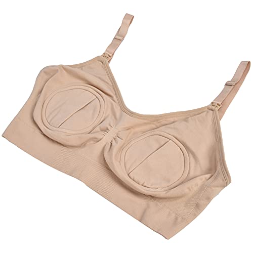 Onewer Reggiseno per l'estrazione a mani libere, reggiseno per l'allattamento al seno Traspirante Pratico Leggero Comodo per le donne che allattano per la madre che allatta(color carne, S)