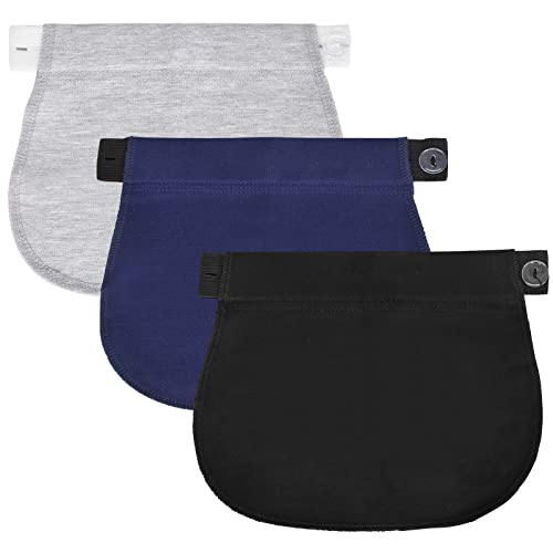 Colexy 3 Pezzi Extension Cintura Premaman Estensore Prolunga Pantaloni Regolabili Cinghie di Maternità con Cintura Estensori Vita Pulsante Elastici per Donne in Gravidanza, 22 * 20 * 16 CM