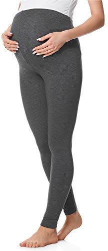 Be Mammy Leggings Premaman Lunghi BE20-230 (Melange Scuro, 3XL)