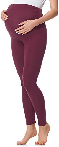 Be Mammy Leggings Premaman Lunghi BE20-230 (Bordeaux, XXL)