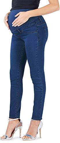 MAMAJEANS Milano Jeans Premaman Donna Basic, Super Elasticizzato e Comodo, Pantaloni Skinny, Abbigliamento per Ogni Fase della Gravidanza Made in Italy (Medio, M)