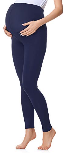 Be Mammy Leggings Premaman Lunghi BE20-230 (Blu Navy, M)