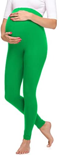 Merry Style Leggings Premaman Lunghi Donna MS10-297 (Verde, S)