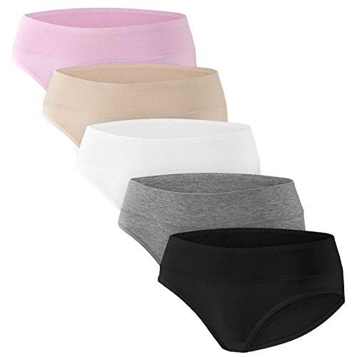 HBselect 6 Pezzi Slip per Gravidanza Morbido e Traspirante Mutandine per Gestante a Vita Bassa e in Cotone Biancheria Intima in Gravidanza