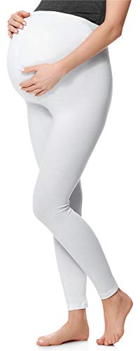 Be Mammy Leggings Premaman Lunghi BE20-230 (Bianco, M)