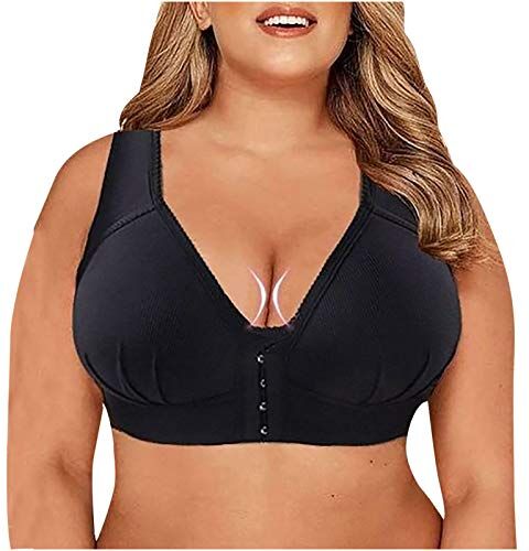 KEERADS Leggings da notte Bra Bra Wire biancheria intima di un pezzo solido da donna senza spalline di grandi dimensioni sexy (c-Black, XXL)