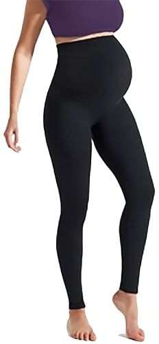 MCA Leggings Premaman Lunghi (M, Nero)