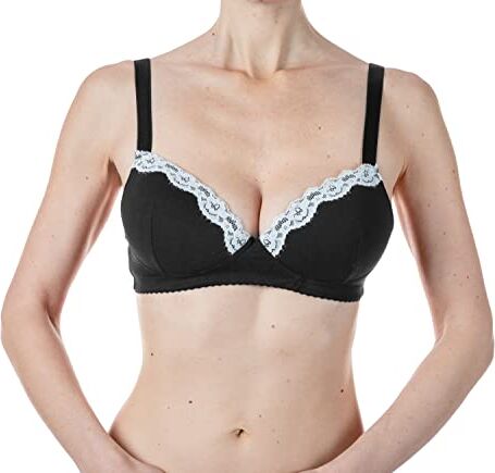 Chicco 000, Reggiseno Gravidanza Imbottito, Taglia 5C, nero