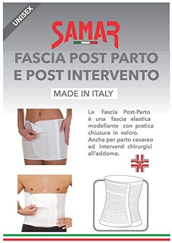 SAMAR Fascia Post Operatoria Post Parto Guaina Addominale Regolabile (4° Cm Vita 85-98)