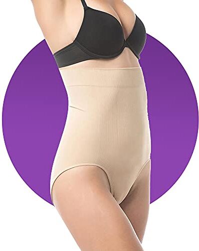 UpSpring Post Baby Panty Mutande Post Parto per dimagrire la Pancia e Fornire Compressione Dopo la Gravidanza, Colore Nudo, Taglia L/XL