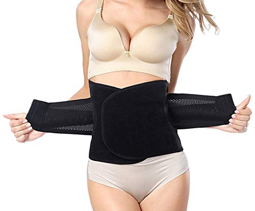 HIDARLING Supporto Postpartum Recupero Belly Belt Body Shaper Corsetto con Alta Elastica per Donne e maternità Recupero dalla Nascita, Waist Trainer (Nero, L)