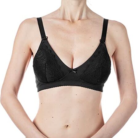 Chicco Reggiseno Allattamento in Cotone, Taglia 5C, Nero