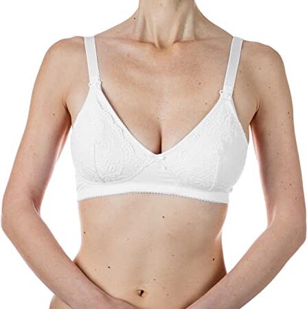 Chicco Reggiseno Allattamento in Cotone, Taglia 3C, Bianco