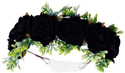 Beavorty 1 Pc Copricapo Di Fiori Da Sposa Abito Premaman Per Servizio Fotografico Ghirlanda Nuziale Floreale Cerchio Per a Fiore Rosa Alone Località Balneare Mosaico