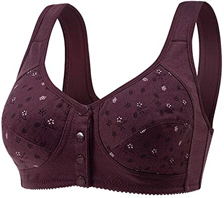 KEERADS Slip Monouso Maternità S Pulsante Donna Gilet Stampato Intimo Comfort Reggiseno Plus Size Front Slip Ragazza Principessa (Purple-4, 80B)