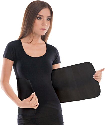 TOROS-GROUP Fascia addominale elastica da 24 cm/Fascia addominale postpartum e postoperatoria 3X-Large Nero