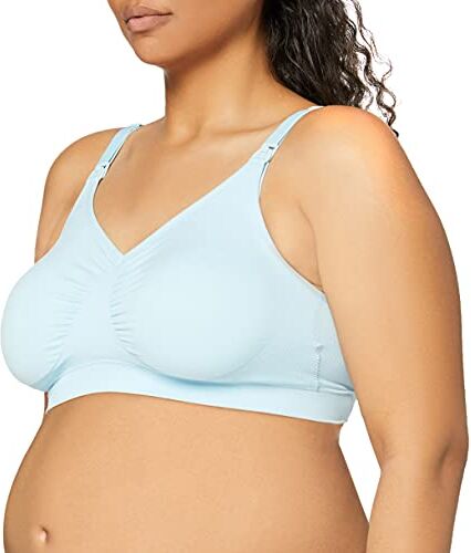 Medela MEDVF  Komfort Bh/Still Bh, Ohne Bügel, Extra Weich, Nahtlos, Mit Herausnehmbaren Cups, Reggiseno premaman Donna, Blau (Hellblau 5), 75C (Taglia Produttore: Small)