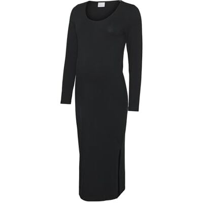 Mamalicious MAMA.LICIOUS MLEVA LS Jrs Midi Dress Noos, Nero, L Mamalicious MAMA.LICIOUS MLEVA LS Jrs Midi Dress Noos, Nero, L