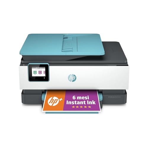 HP OfficeJet Pro 8025e 229W9B, Stampante Multifunzione a Getto d'Inchiostro A4 a Colori, Fronte e Retro Automatico, 20 ppm, Wi-Fi,  Smart, 6 Mesi di Inchiostro Instant Ink Inclusi con +, Oasi