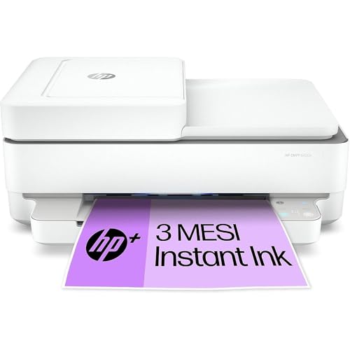 HP Envy 6420e 223R4B, Stampante Multifunzione a Getto d'Inchiostro A4 a Colori, Stampa Fronte e Retro Automatica, 10 ppm, Wi-Fi,  Smart, 3 Mesi di Inchiostro Instant Ink Inclusi con +, Bianca