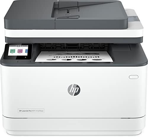 HP LaserJet Pro MFP 3102fdwe 3G630E, Stampante Multifunzione Laser A4, Monocromatica, Fronte/Retro Automatico, 33 ppm, Wi-Fi, Fax,  Smart, 3 Mesi di Piano Toner Instant Ink incluso con +, Bianca