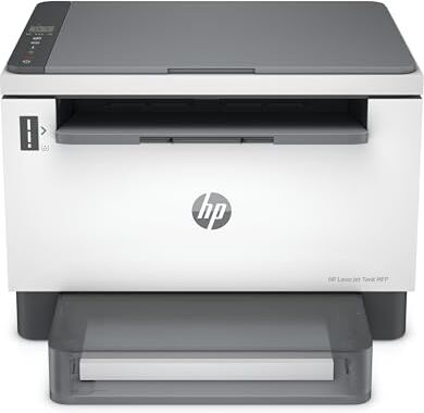 HP Laser Tank 1604w , Stampante Monocromatica Multifunzione con Serbatoio Toner integrato a Ricarica Rapida, Stampa F/R Manuale, 22 ppm, Fino a 5000 Pagine, Scansione A4, Wi-Fi, USB, Bianca