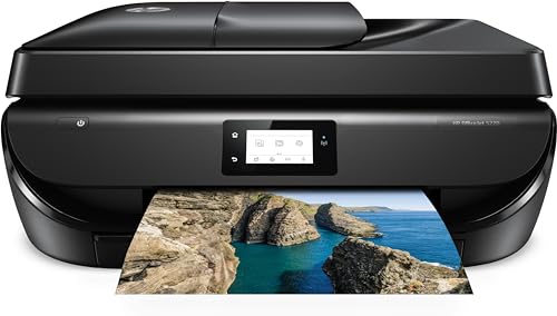 HP OfficeJet 5220, Stampante Multifunzione a Getto di Inchiostro, Stampa, Scannerizza, Fotocopia, Fax, Wi-Fi Direct, 2 Mesi di Servizio Instant Ink Inclusi, Nero