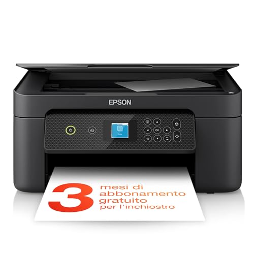 Epson Expression Home XP-3200 Stampante Multifunzione A4 getto d'inchiostro (Stampa Fronte Retro, Scansione, Copia) Display LCD 3.7cm, WiFi, Stampa mobile e su Cloud, AirPrint,Serie 604,Black