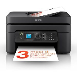 Epson Workforce WF-2930DWF Stampante Multifunzione A4 a getto d'inchiostro (Stampa Fronte Retro, Scansione, Copia, Fax) Display LCD 3.7cm, ADF, WiFi, Ethernet, Stampa da mobile e su Cloud, AirPrint