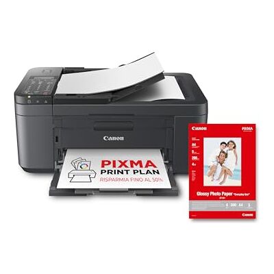Canon PIXMA stampante multifunzione wireless 4 in 1, Stampa, Scansione, Copia, Fax Fronte/Retro, ADF 20 Fogli, PIXMA Print Plan, Nero Include Carta Fotografica A4 GP-501, 5 Fogli Canon PIXMA stampante multifunzione wireless 4 in 1, Stampa, Scansione, Copia, Fax Fronte/Retro, ADF 20 Fogli, PIXMA Print Plan, Nero Include Carta Fotografica A4 GP-501, 5 Fogli