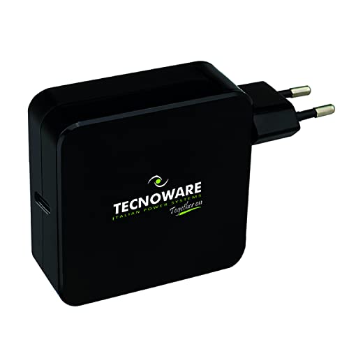 Tecnoware Power Systems Tecnoware Caricatore Universale con porta USB C 65W compatibile con ogni notebook dotato di porta USB C: Macbook Pro/Air, ASUS, Lenovo ThinkPad e Yoga, Samsung, Huawei Xiaomi Air