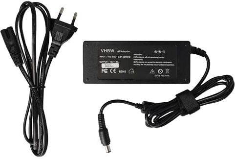 vhbw 220 V Alimentatore Notebook Compatibile con Toshiba Portege R500-S5003, R500-S5004, Qosmio E10