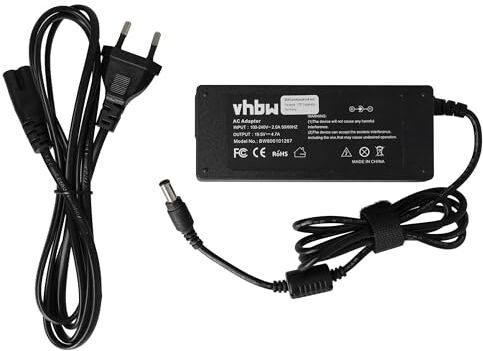 vhbw Alimentatore Compatibile con Sony Vaio PCG-FR33, PCG-FR33/B, PCG-FR55/B, PCG-FR55E, PCG-FR55E/B Notebook, 91 W