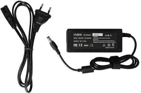 vhbw Alimentatore Compatibile con Fujitsu-Siemens Lifebook E6556, E6557, E6570, E6571, E-6575, E-6577, E6595 Notebook, 54 W