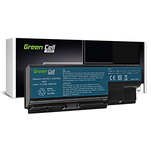 Green Cell ® PRO Serie AS07B31 AS07B32 AS07B41 AS07B42 AS07B51 AS07B52 AS07B61 AS07B71 JDW50 Batteria per Portatile Acer/eMachines/Packard Bell (Le Pile Originali Samsung SDI, 6 Pile, 5200mAh)