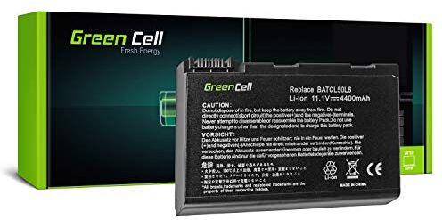 Green Cell ® Standard Serie BATBL50L4 BATBL50L6 BATBL50L8 BATBL50L8H Batteria per Portatile Acer Extensa 5010 5200 5410 5510 5510Z (6 Pile 4400mAh 11.1V Nero)