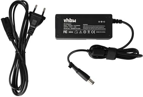 vhbw Alimentatore Notebook 18.5V, 3.5A, 65W per HP Compaq Presario CQ40, CQ45, CQ50, CQ60, CQ61, HP Notebook 635 sostituisce P/N 391173-001 etc.