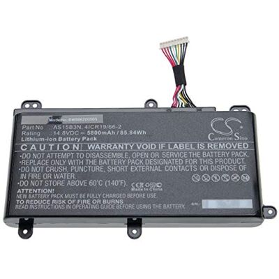 vhbw batteria compatibile con Acer Predator 15 G9-591-71L2, 15 G9-591-726S, 15 G9-591-731D notebook (5800mAh, 14,8V, Li-Ion) vhbw batteria compatibile con Acer Predator 15 G9-591-71L2, 15 G9-591-726S, 15 G9-591-731D notebook (5800mAh, 14,8V, Li-Ion)