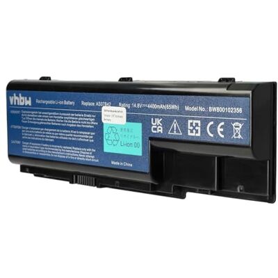 vhbw batteria compatibile con Acer Aspire 7736Z, 7736ZG, 7738, 7738G, 7740, 7740G, 8530, 8530G, 8730G, 8935 laptop, notebook (4400mAh, 14,8V, Li-Ion) vhbw batteria compatibile con Acer Aspire 7736Z, 7736ZG, 7738, 7738G, 7740, 7740G, 8530, 8530G, 8730G, 8935 laptop, notebook (4400mAh, 14,8V, Li-Ion)