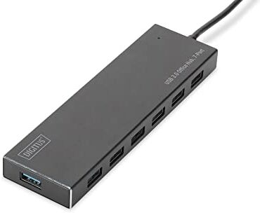 Digitus Office Hub USB 3.0, 7 porte, Cassa In Alluminio