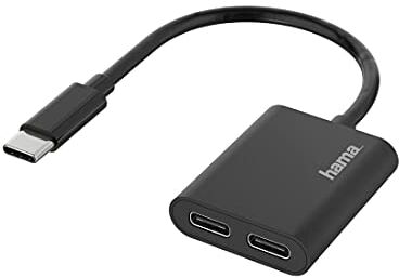 Hama Adattatore USB-C 2xUSB-C Presa (100 W, DC) Nero