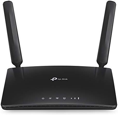 TP-Link Archer Mr200 V4.0 Router 4G Cat4 150Mbps, Wi-Fi Ac750 Dual Band, Microsim, 4 Porta Lan/Wan, Senza Configurazione, Nero, ‎14.5 x 20.2 x 3.4 cm, 210 grammi