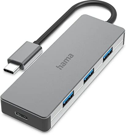 Hama Hub USB Type C 3 porte USB A + 1 porta USB Type C, USB 3.2 Gen 2, 10 Gb/s, alluminio