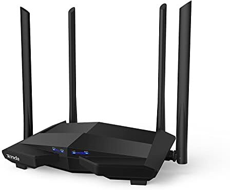 Tenda AC10U Gigabit Router Wi-Fi Dual Band AC1200 Wireless, 4 Porte Gigabit, 1 Porta USB 2.0, Parental Control e Rete Ospiti, IPTV, IPv6, WPS