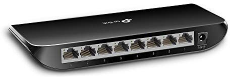 TP-Link TL-SG1008D Switch 8 Porte Gigabit, 10/100/1000Mbps, Plug & Play, Nessuna Configurazione Richiesta, Struttura in Plastica, Nero