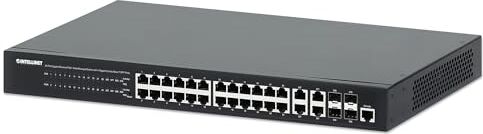 Intellinet Switch gestito Web Gigabit Ethernet PoE+ a 24 porte con 4 porte Gigabit combinate -T/SFP